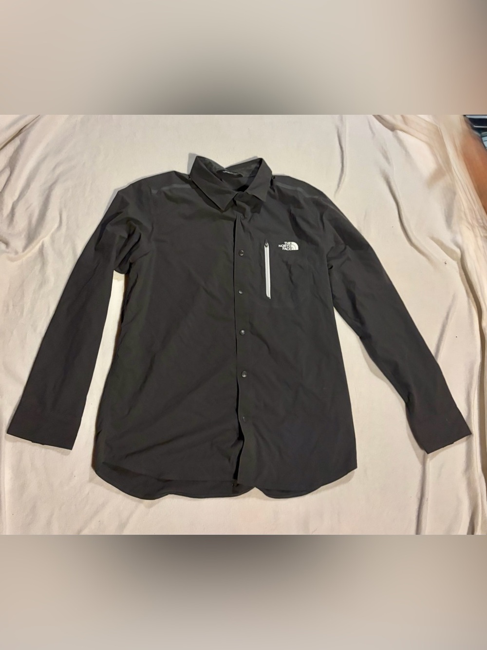 The North Face Dark Gray Long-Sleeve Snap Front Trail Shirt - Size L